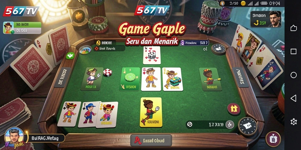 Tampilan gameplay Gaple yang menarik dan seru di 567TV.