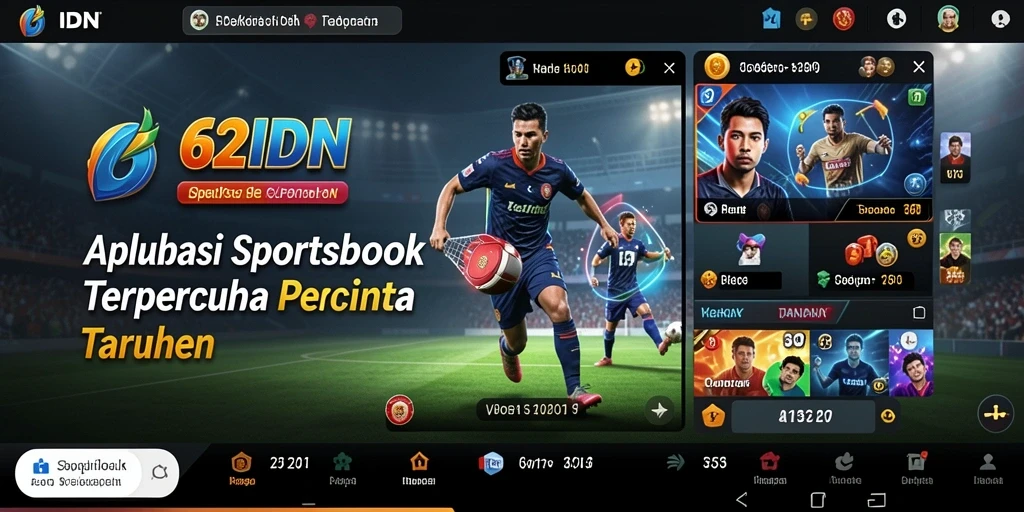 Tampilan gameplay yang dinamis di aplikasi sportsbook 62IDN.