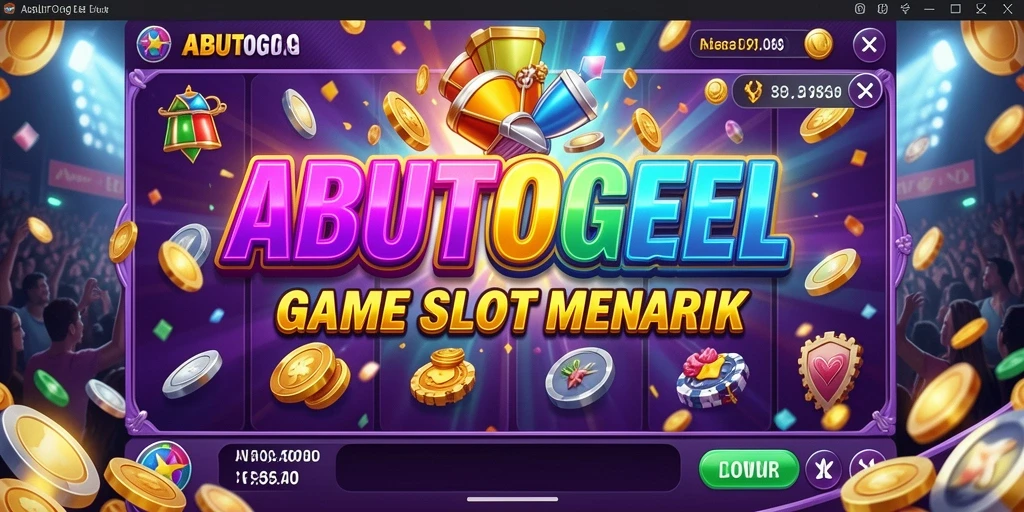 Tampilan gameplay seru di ABUTOGEL dengan warna-warna cerah dan fitur menarik.
