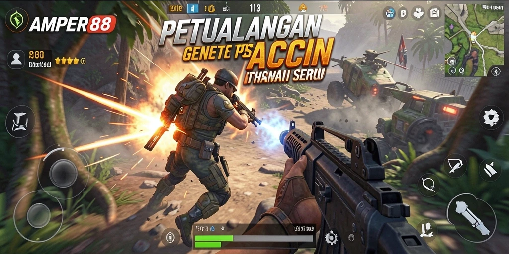 Tampilan menarik dari gameplay seru AMPER88 di TPS.