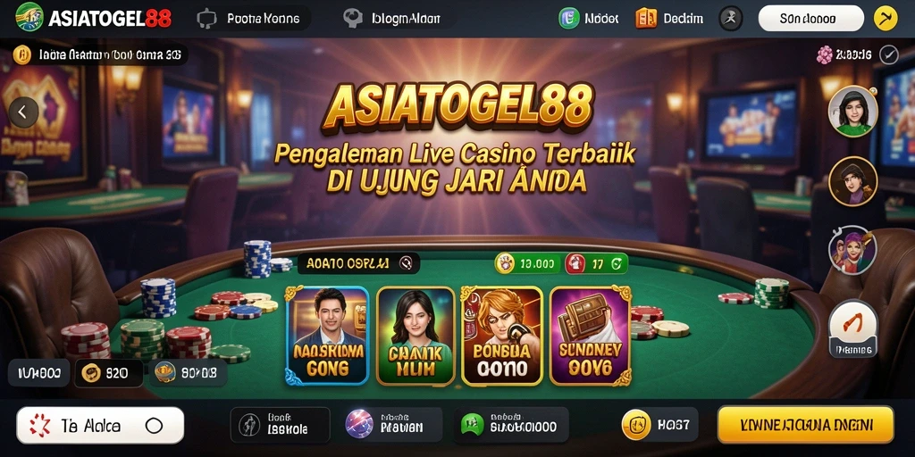 Tampilan gameplay Live Casino yang menarik dan mendebarkan di ASIATOGEL88.