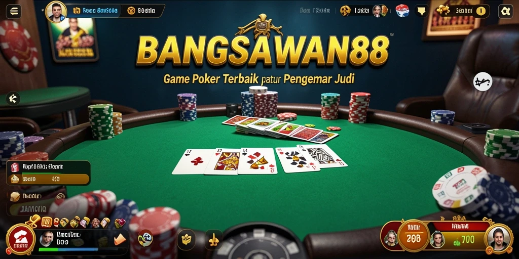 Tangkapan layar utama BANGSAWAN88 menampilkan gameplay Poker yang seru.