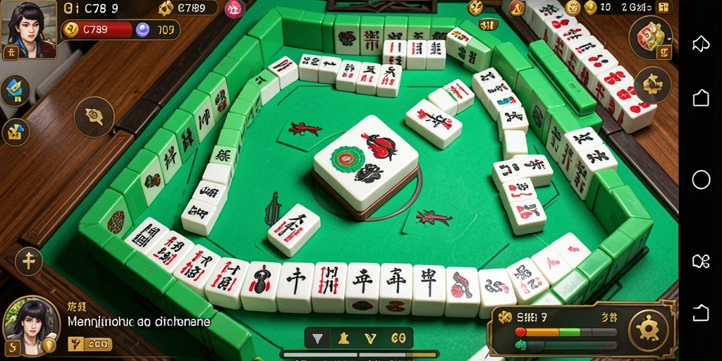 Tampilan gameplay menakjubkan dari C789 saat bermain Mahjong.
