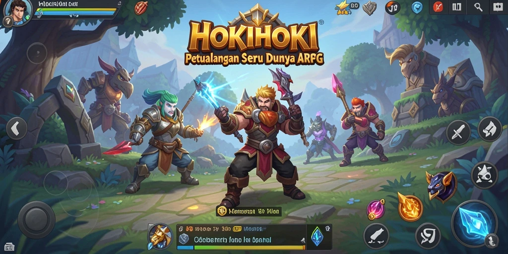 Tampilan gameplay HOKIHOKI menunjukkan aksi pertempuran yang seru.