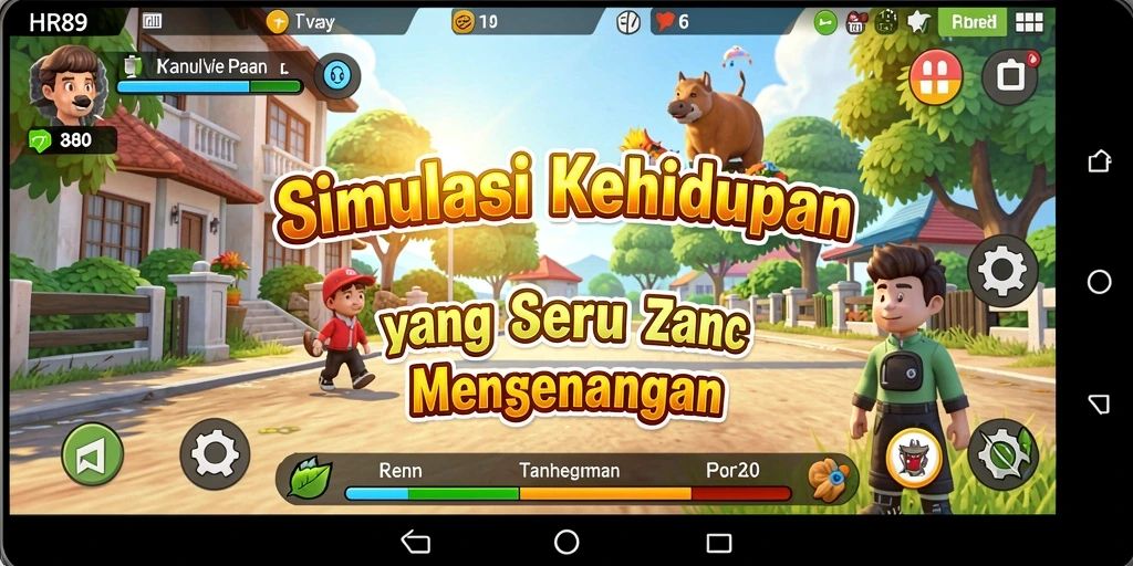 Tampilan gameplay HR89 yang menarik dalam simulasi kehidupan