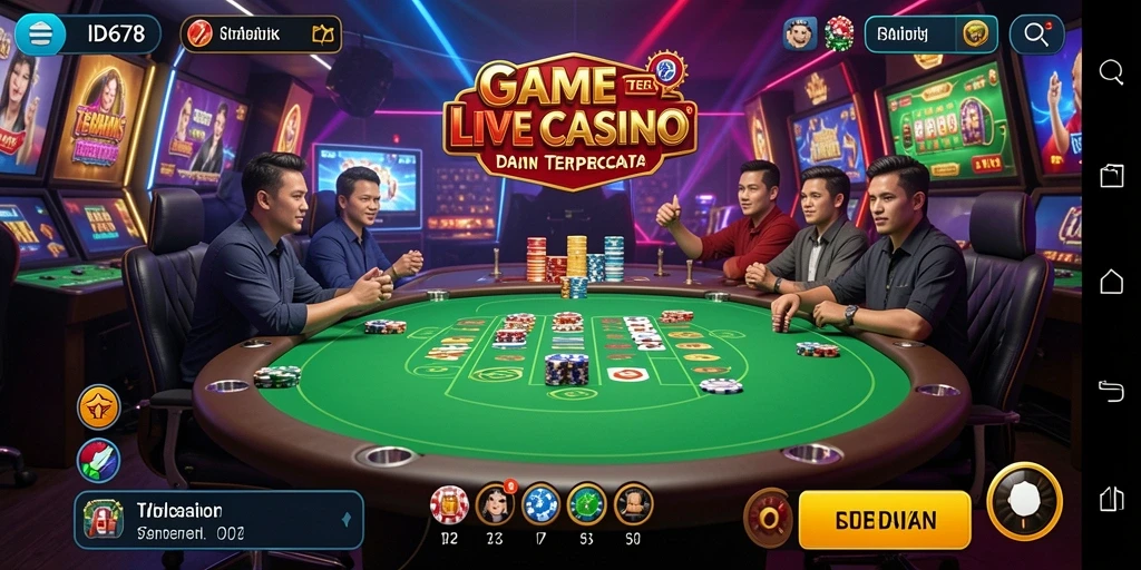 Tampilan gameplay Live Casino yang memukau dan interaktif.