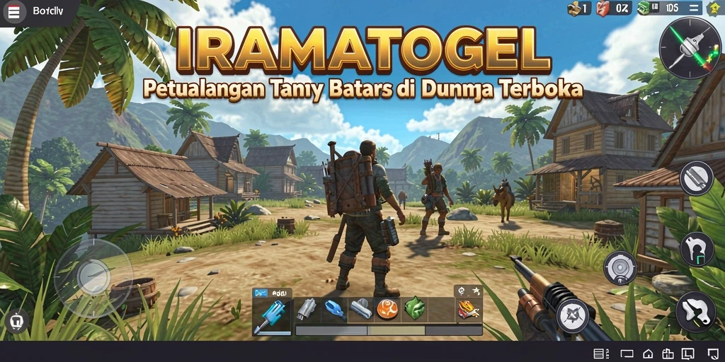 Screenshot menampilkan gameplay mendalam dunia terbuka IRAMATOGEL.