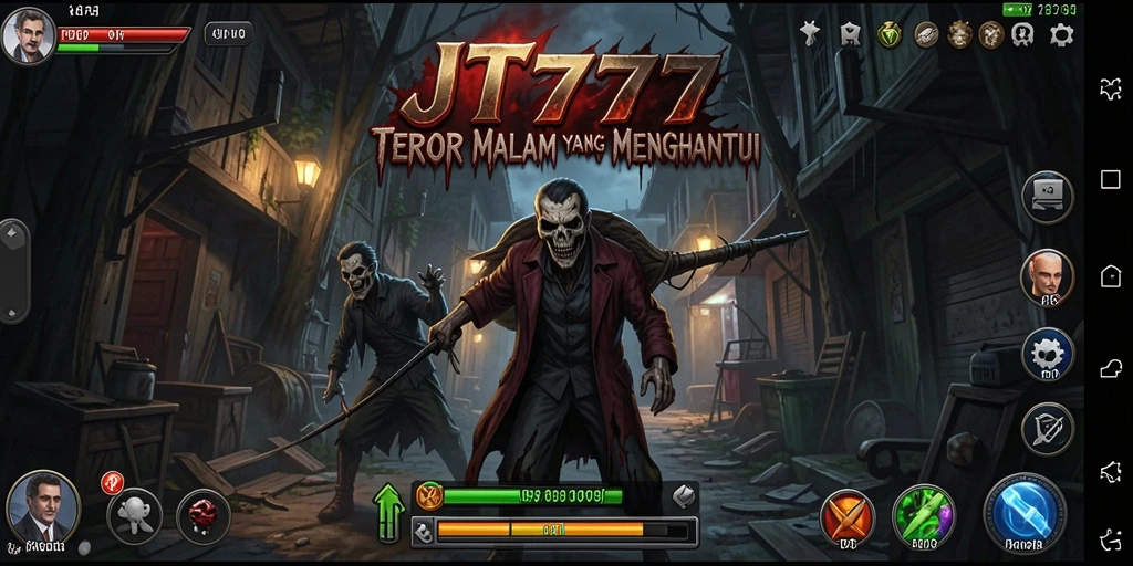 Screenshot gameplay yang menunjukkan suasana mencekam di JT777.