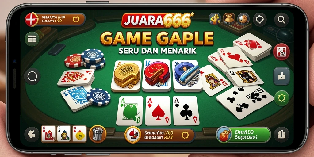 Tampilan gameplay Gaple yang mendebarkan di JUARA666.