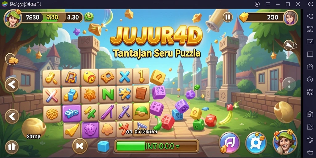 Screenshot JUJUR4D menunjukkan gameplay puzzle yang menarik dan menantang.
