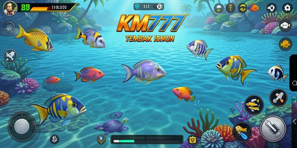 Screenshot dari gameplay Tembak Ikan yang seru dan menantang.