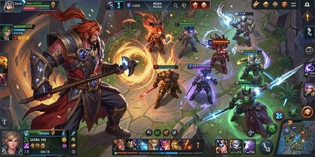 Tampilan gameplay seru di dalam MAWARTOTO dengan strategi tim.