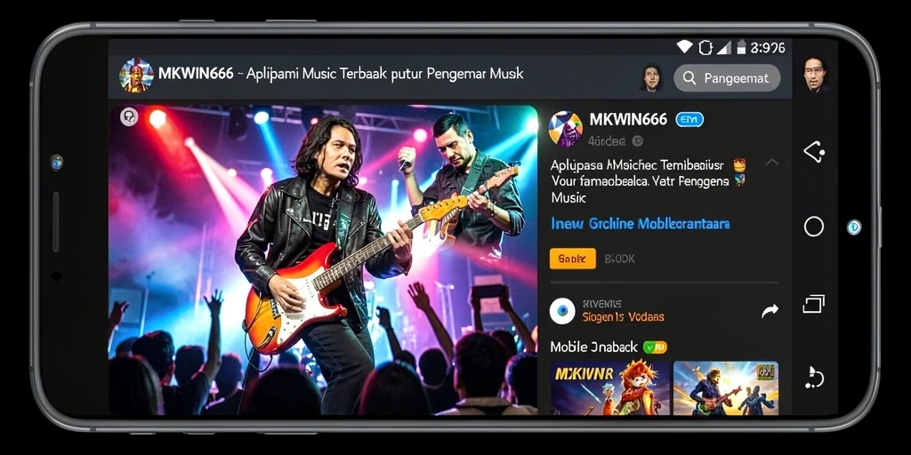 Screenshot dari gameplay MKWIN666 yang menampilkan pengalaman musik interaktif.