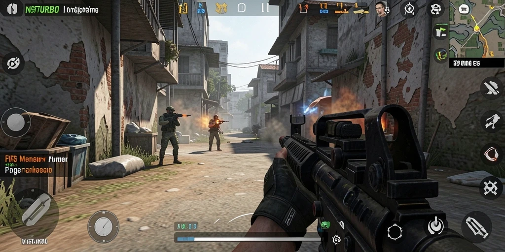 Gameplay menegangkan N9TURBO dengan grafis yang memukau.