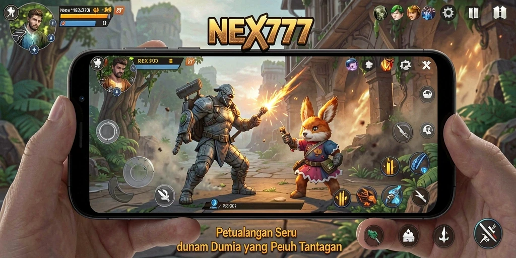 Tampilan gameplay NEX777 dengan petualangan menegangkan dan grafis yang menakjubkan.