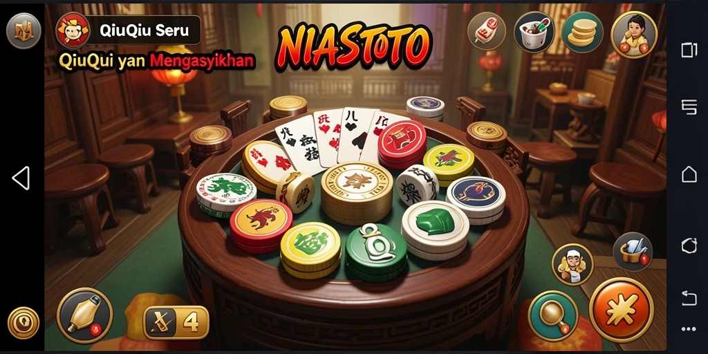 Gameplay seru NIASTOTO dalam permainan QiuQiu.
