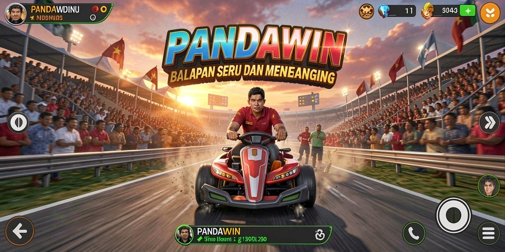 Tampilan gameplay seru dan mendebarkan dari PANDAWIN.