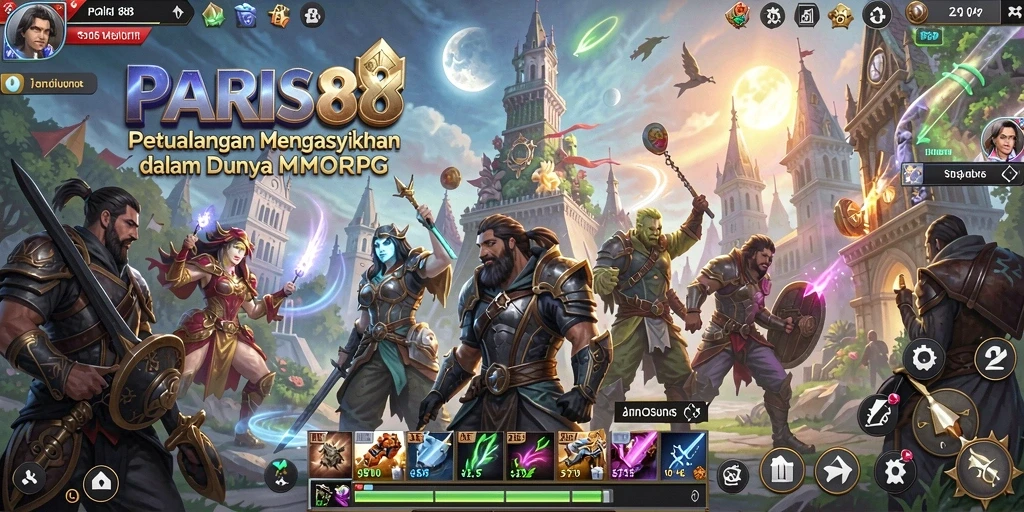 Screenshot gameplay PARIS88 menampilkan petualangan mendebarkan di dunia MMORPG.
