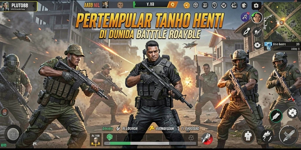 Tampilan gameplay seru dalam pertempuran Battle Royale