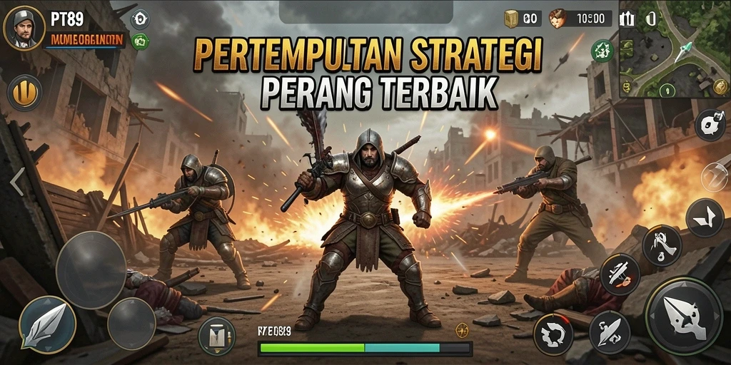 Screenshot PT89 menampilkan aksi pertempuran yang intens dan strategi mendalam.