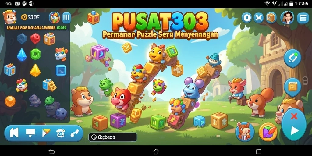 Gameplay seru PUSAT303 dengan desain puzzle yang menarik.