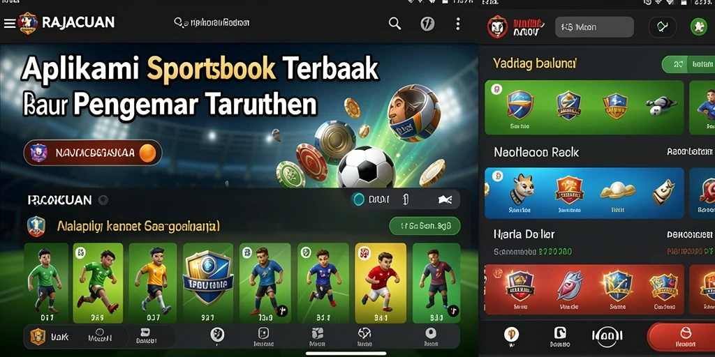 Tampilan menarik dari gameplay aplikasi Sportsbook RAJACUAN.