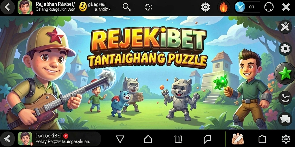 Screenshot gameplay REJEKIBET yang menunjukkan tantangan Puzzle.