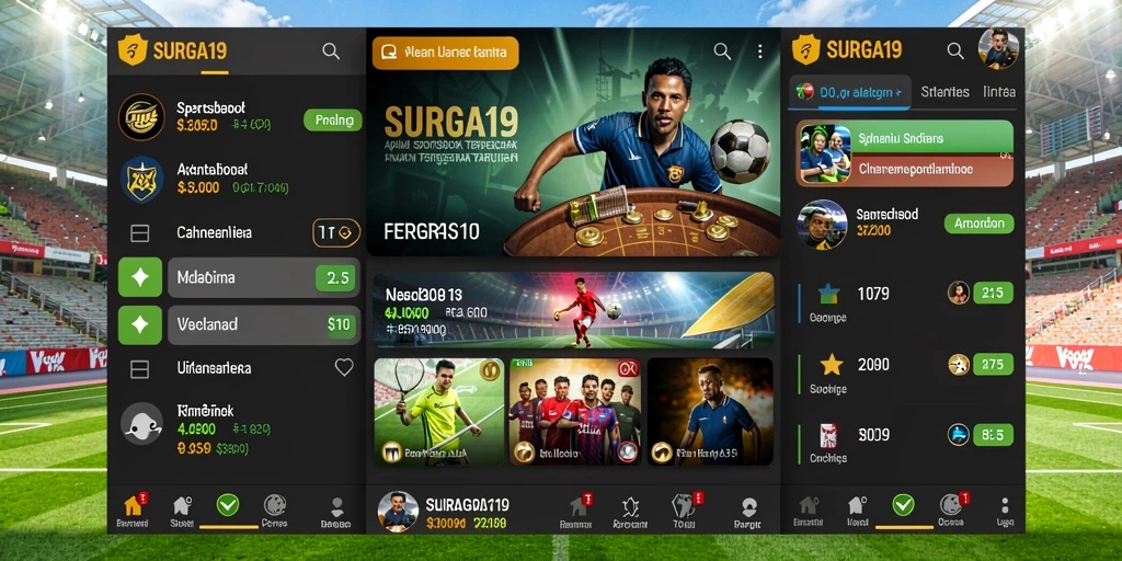 Tampilan menarik dari gameplay taruhan olahraga di SURGA19.