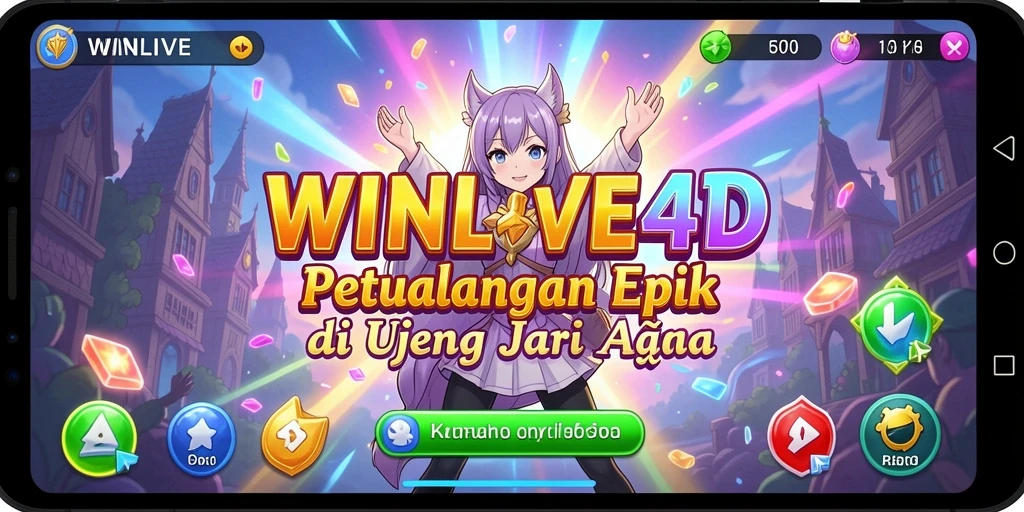 Tampilan gameplay menarik dari WINLIVE4D dengan karakter Anime unik.